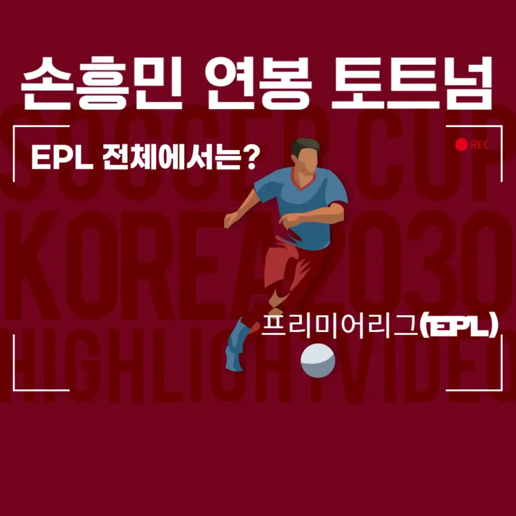 손흥민 연봉 토트넘 내 최고의 선수, 그러나 EPL 전체에서는?