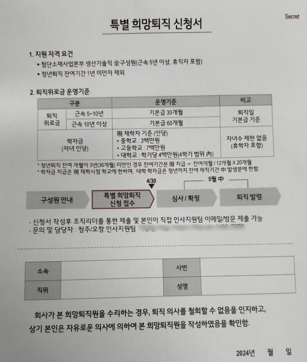 희망퇴직 시즌의 시작을 알리다