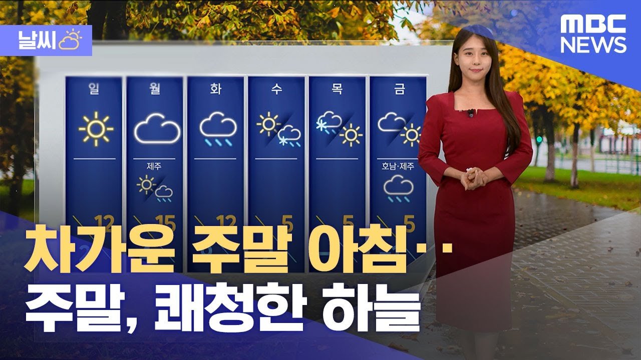 각 지역별 예상 최저·최고기온