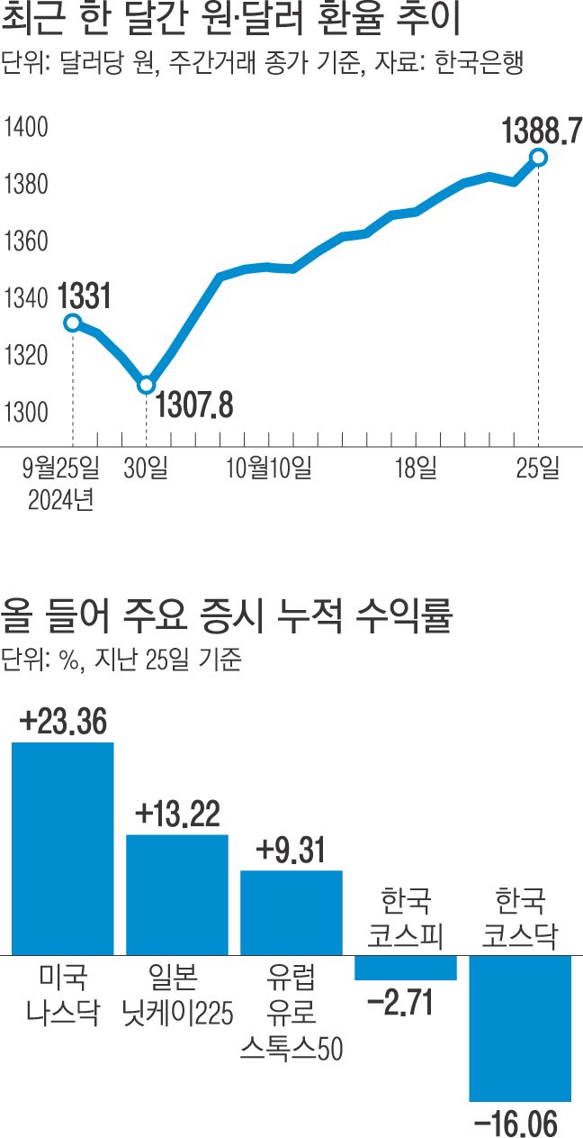 미국 증시와의 비교, 더 심각한 투자자금 유출